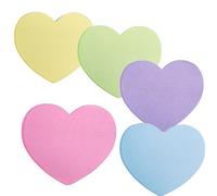 Okaywork Notes Super Sticky, Postit, pour Post it Coeur, 600 Feuilles Forme de Coeur Auto-Adhésif Couleur Notes Adhésives, pour Prise de Notes, Listes de Tâches et Rappels (5 Couleurs, 50 x 43 mm)
