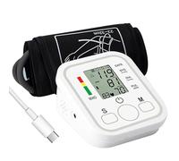 Okaywork tensiometre bras appareil tension écran LCD, mesure automatique de la pression artérielle et du pouls au bras avec détection d'arythmie Brassard Réglable mémoire 2 x 99 pour usage domestique