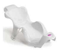 OKBABY Buddy - Transat Anatomique avec Assise en Gomme Anti-dérapante pour le Bain des Nouveaux-nés 0-8 Mois (8 kg) - Blanc