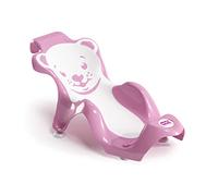 OKBABY Buddy - Transat Anatomique avec assise en gomme anti-dérapante pour le bain des nouveaux-nés 0-8 mois (8Kg) - Fuchsia