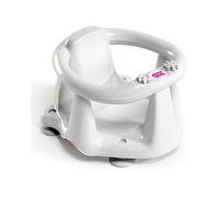 OKBABY Flipper Evolution - Anneau de Bain, Assise en Gomme Antidérapante pour Nouveau-né 6-15 Mois (13 kg) - Blanc