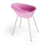OKBABY Kit Baignoire Bébé Bella avec Support Pliable, Baignoire Évolutive et Ergonomique 0-12 Mois - Rose