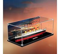 OKCELL Vitrine pour Lego 10294 Titanic, vitrine compatible avec Lego 10294 Titanic, avec fond peint, vitrine en acrylique 3 mm
