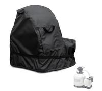 okcool Housse de filtre à sable pour pompe de filtre à sable transparente Intex Krystal - Étanche et anti-UV - Ouverture à fermeture éclair améliorée (noir)