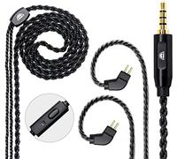 okcsc Câble à 2 broches pour écouteurs, câble de rechange amovible, câble de mise à niveau OFC à 6 conducteurs pour KZ AS10 TRN V80 avec micro, 0,75 mm