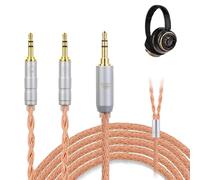 okcsc Câble de rechange ZT16 avec double prise équilibrée de 2,5 mm à 3,5 mm, câble audiophile professionnel IEM 16 fils plaqué cuivre pour casque Hifiman HE-400i, HE400S, HE350, HE1000, HE560, 1,2 m