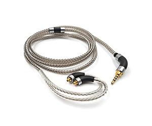 OKCSC Câble MMCX pour écouteurs en cuivre monocristallin plaqué argent de haute pureté compatible avec Final Audio E4000/E5000/B1/B2/B3/A8000/Make1/Make2/Make3 IEM avec prise de 2,5 mm