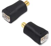 okcsc Écouteurs latéraux 0,78 mm 2 Broches Femelle vers MMCX mâle pour câble 2 Broches de 0,78 mm connecté avec Shure 846 535 215 315 425 à DITA Project 71 à FiiO FH1F9 F9PRO Noir