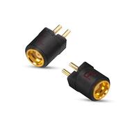 okcsc MMCX Câble adaptateur vers 2 broches mâle fonctionne pour câble MMCX connecté à pour KZ AS10 zst TRN v80 x6 um3x w4r mini connecteur noir