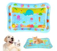 Okdance Tapis de jeu d'eau pour chats et chiens 2025 nouveau tapis à capteur d'eau durable épais design interactif thème mer avec poisson (baleine de dessin animé)