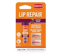 O'Keeffe's Lip Repair Cherry 4,2 g - Pour des lèvres extrêmement sèches et gercées - Avec de l'huile de cerise et de vitamine E - Hydrate tout au long de la journée.
