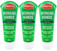 O'KEEFFE'S Working Hands Crème Main Intensive 3 x 80ml Pour Mains Sèches