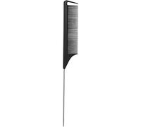 Okeeyseda 1 Pcs Chaude de Mode Noir Dent Fine Peigne En Plastique Et En Métal Broche Anti-Statique Cheveux Style Rat Queue Peigne 220 X 28 X 4Mm Cheveux Coiffant Beauté Outils