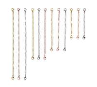 Okeeyseda 12 Pcs en Acier Inoxydable Collier De Rallonge De Bracelet De Rallonge Bracelet Ensemble 4 Longueur DiffÉRente: 6 Pouces 4 Pouces 3 Pouces 2 Pouces (4 Or, 4 Argent, 4 Or Rose)