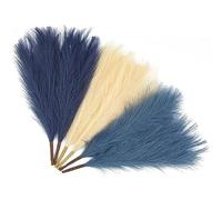 Okeeyseda 12 Pièces 17,7 Pouces Fausse Herbe de Pampa Décor de Pampa Rose Herbe de Pampa Artificielle Court Fard à Joues Mariage A