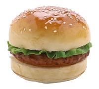 Okeeyseda 1pc RÉAliste Hamburger RÉAliste Simulation Faux Hamburger Boulangerie Affichage Enfants Nourriture Pain Jouet DÉCoration DÉCoration Accessoires De Photographie Pas Inclue Plaque