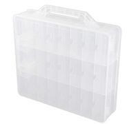 Okeeyseda 48 Cellules 2 Couches Organisateur de Vernis à Ongles Portable Clair Ongles Fournitures Couture BoîTe de Rangement éTui de Rangement RéGlable