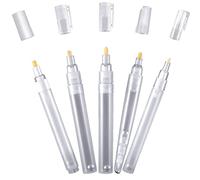 Okeeyseda 5 PièCes Marqueurs de Peinture de Recharge Vides Stylos de Peinture Rechargeables Vierges Marqueur Rechargeable Vide pour Peinture Tube de Stylo Transparent