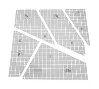 Okeeyseda 5 PièCes ModèLe de Coupe de Quilting CréAtif Grilles ModèLe Fou Huit Ensemble de RèGle de Courtepointe ModèLes de Coupe de Courtepointe Acrylique