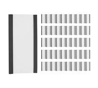 Okeeyseda 50 PièCes SéRies Porte-éTiquettes MagnéTiques avec Porte-Cartes de DonnéEs MagnéTiques avec Protecteurs en Plastique Transparent pour éTagèRe en MéTal (1 X 2 Pouces)