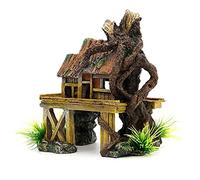 Okeeyseda Aquarium DéCoration Poisson Artificiel Reptile Maison Abri Aquarium AméNagement Paysager RéSine Bâtiment Ornements DéCor