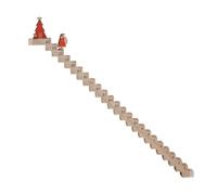 Okeeyseda Calendrier de Noël en Bois Père Noël Grimpant Les Escaliers Calendrier de Compte à Rebours Décoration pour Bureau Bureau