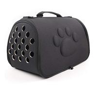 Okeeyseda Chiens Chat Pliant Cage Pliable Chiot Crate Sac Une Main de Transport Animaux Fournitures Transport Accessoires Noir