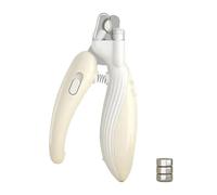 Okeeyseda Coupe-Ongles pour Animaux Compagnie avec Lumière LED, Ciseaux Toilettage pour Griffes d'animaux Compagnie, Coupe-Ongles pour Chiens et, Petits Animaux, Blanc Crème