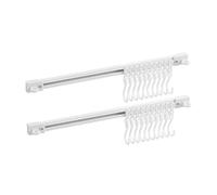Okeeyseda Crochet de Rail Coulissant Multifonctionnel, Support de Crochets Muraux Adhésifs, Support à Ustensiles Peu Encombrant, Accessoire de Mural sans Perçage