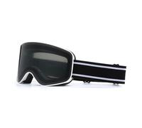Okeeyseda de Ski et de Snowboard pour et Femmes, Protection Antibuée, Double Verre, Monture Blanche, Design Cylindrique
