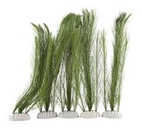 Okeeyseda DéCorations D'Aquarium Aquarium Plantes Artificielles d'eau Verte en Tissus de Soie en Plastique, pour Toutes Les Poissons et Animaux de Compagnie 5 PièCes SéRies