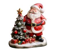 Okeeyseda Décorations de Noël en Résine Père Noël et Décoration d'arbre de Noël Décorations de Bureau pour Petites Décorations