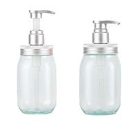 Okeeyseda Distributeur de Savon de Bouteilles de Gel Douche de Lotion 2 PièCes Facilement Actionné pour toutes les Types de Savon Liquide Ou de Lotion
