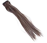 Okeeyseda Femmes Clips de Cheveux humains Extensions de cheveux 7pcs 70g 20 pouces brun chameau+ brun d'or