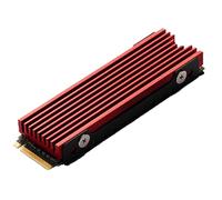 Okeeyseda M.2 2280 NVMe Dissipateur Thermique M.2 SSD Dissipateur Thermique Coussin de Refroidissement Dissipation en Aluminium avec Coussin Thermique pour M2 2280 SSD Installation Facile Rouge