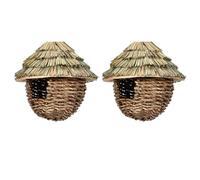 Okeeyseda Maison D'Oiseau Suspendue en Herbe, Nid de Colibri Extérieur, Maison D'Oiseau, Maison D'Oiseau Suspendue en Paille, Nid D'Oiseau