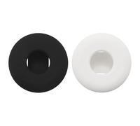 Okeeyseda (Paquet de 2,éTui en Silicone pour Collier Animaux pour,éTui Anti-Perte pour éTiquette d'air, Support Boucle pour Animaux de Compagnie Noir+Blanc