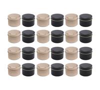 Okeeyseda Paquet de 24 BoîTes de Conserve pour Bougies avec Couvercles, 4 Oz, Pots à Bougies en MéTal pour la Fabrication de Bougies, Les Arts et L'Artisanat, Les Cadeaux et Les Cadeaux