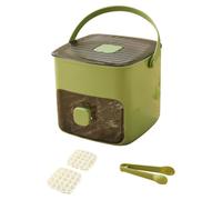 Okeeyseda Plateau de Glaçons avec Couvercle pour Congélateur avec 2 Plateaux Moule à Glaçons à Libération Facile de Petits Cubes de Glace Carrés pour Whiskey B