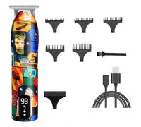 Okeeyseda Rasoir de Tête USB Tondeuse à Cheveux Domestique Rechargeable Graffiti Finition Électrique Machine de Découpe Tondeuse à Barbe Rasoir