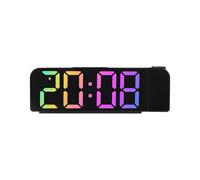 Okeeyseda Réveil de Projection Simple, Grand Écran LED, Horloge Électronique avec Affichage de la Température, Style F