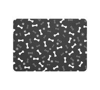 Okeeyseda Tapis d'alimentation pour Animaux de Compagnie Tapis pour Chien pour Nourriture et Eau - sans Taches Séchage 30 X 50 Cm,A