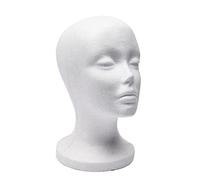 Okeeyseda TêTe de Mannequin en Mousse Modèle Lunettes de Soleil Support de Lunettes Chapeau Casquette Support D'Affichage Casque Mannequin TêTe PréSentoir Support