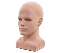 Okeeyseda TêTe de Mannequin Homme TêTe de Mannequin Professionnelle pour Affichage Perruques Chapeaux Casque PréSentoir (Couleur de la Peau)