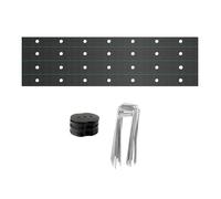 Okeeyseda Tissu Paysager avec Barrière Contre Mauvaises Herbes avec Trous de Plantation 3 Pouces,Tissu Barrière Contre Mauvaises Herbes 3,3 Pi X 11,8 Pi Tapis Jardinage Anti-Mauvaises Herbes