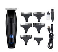 Okeeyseda Tondeuse à Cheveux éLectrique Rechargeable USB Professionnel de Coiffeur à Cheveux Affichage à LED NuméRique avec 5 Peignes de Limite