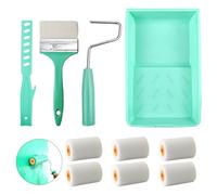 Okeno Select Lot de 10 petits rouleaux de peintre - 5 cm - Pour meubles, bois, portes et plinthes - Avec bac à peinture et rouleaux de rechange - Pour peinture brillante et satinée