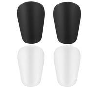 Okeno Select Lot de 2 paires de protège-tibias de football à peindre individuellement pour enfants et adolescents - Mini protège-tibias légers avec rembourrage EVA - Personnalisables - Blanc/noir - 10