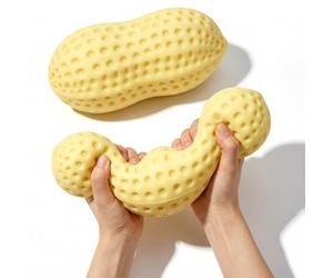 OKESYO Arachides Squishy XXL, Fruits Squishy Grand, Jouet à Écraser Géant en Forme d'Arachide, Squishies Géants en Fruit pour Adultes, Soulagement du Stress, Détente