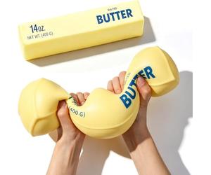 OKESYO Butter Squishy XXL - Jouet à presser géant au beurre - Jouet anti-stress réaliste - Boules sensorielles pour adultes - Soulagement de l'anxiété et la décompression